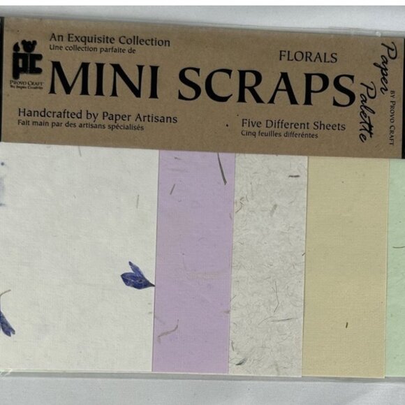2 NEW Packs Provo Craft Mini Scraps Florals Pastels Paper Palette Scrapbooking - Picture 3 of 4